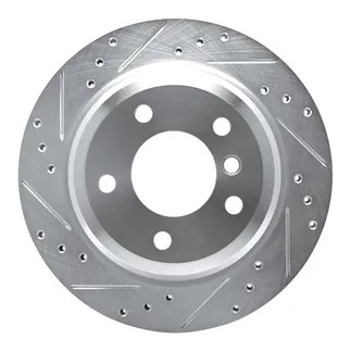 R1 Concepts EDZ-31081L Brake Rotor Drilled and Slotted Silver